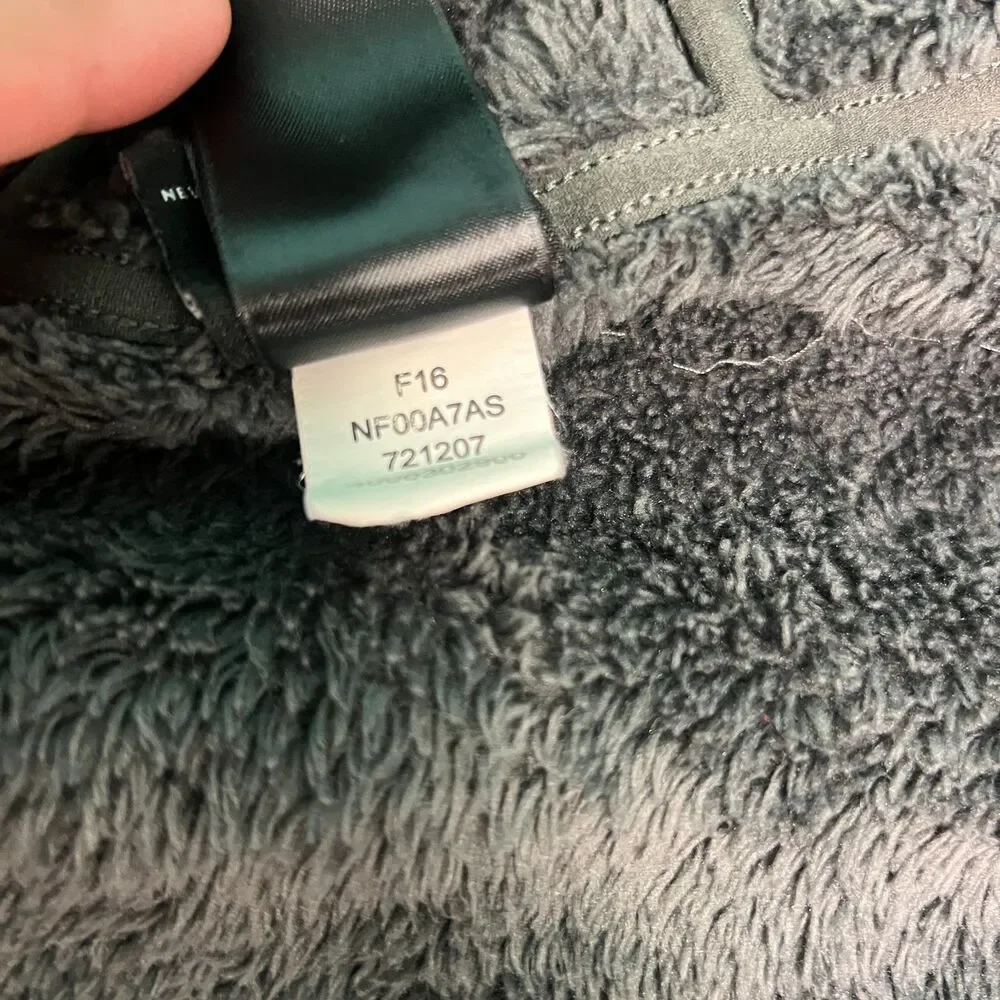 The North Face Jacket Boys XL 18-20 Black Gray Fleece Hooded Full Zip Lined